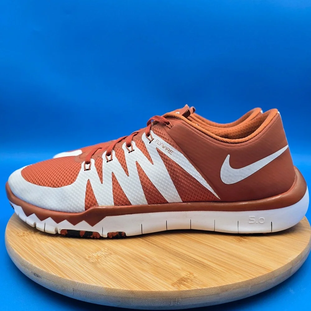 Nike Free Trainer 5.0 V6 Texas Longhorns Orange White 723939-802‎ Mens Size 14